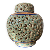 Champlevé ceramic pot