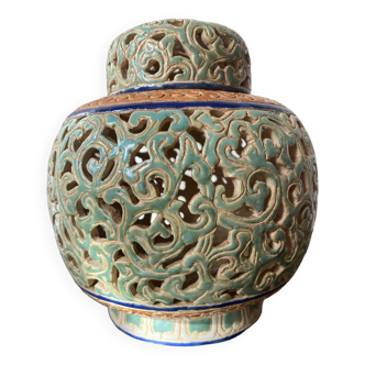 Cloisonné ceramic pot