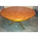 Wooden round table central feet with extensions