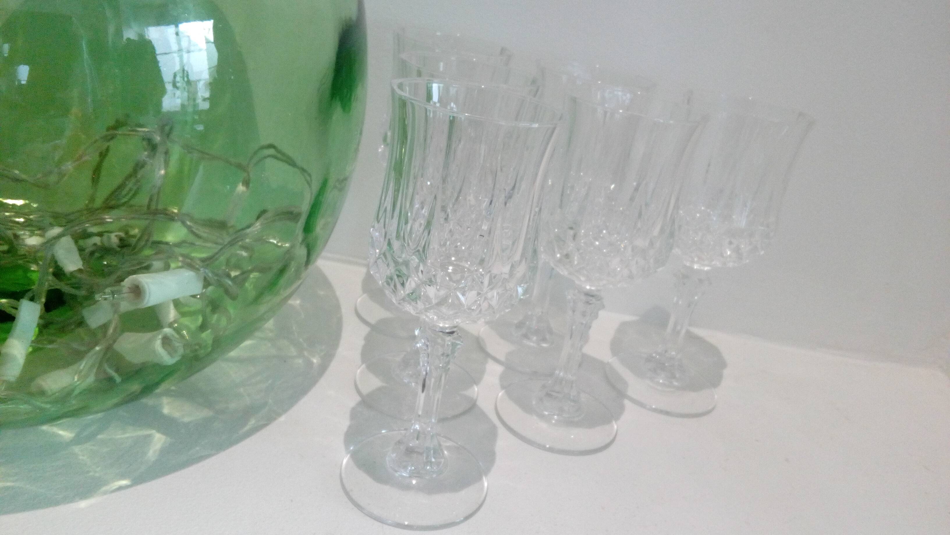 Set of 6 glasses of Arques crystal wine