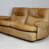 Leather sofa, Albany model, late 70's, Roset edition