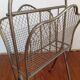 Brass magazine rack in neo-classical style, 20th century.