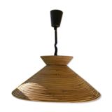 Seventies rattan hanging lamp