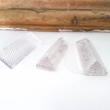 Lot of 6 bubbled glass knife holders