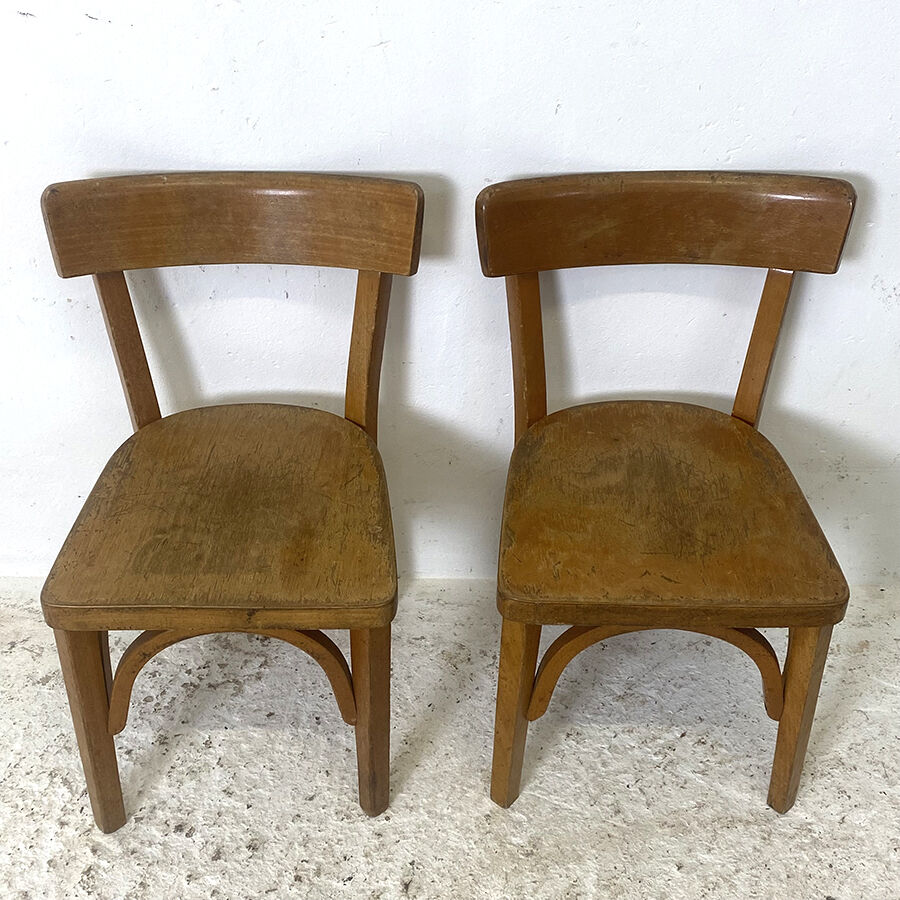Paire de chaises d'enfant baumann 50's