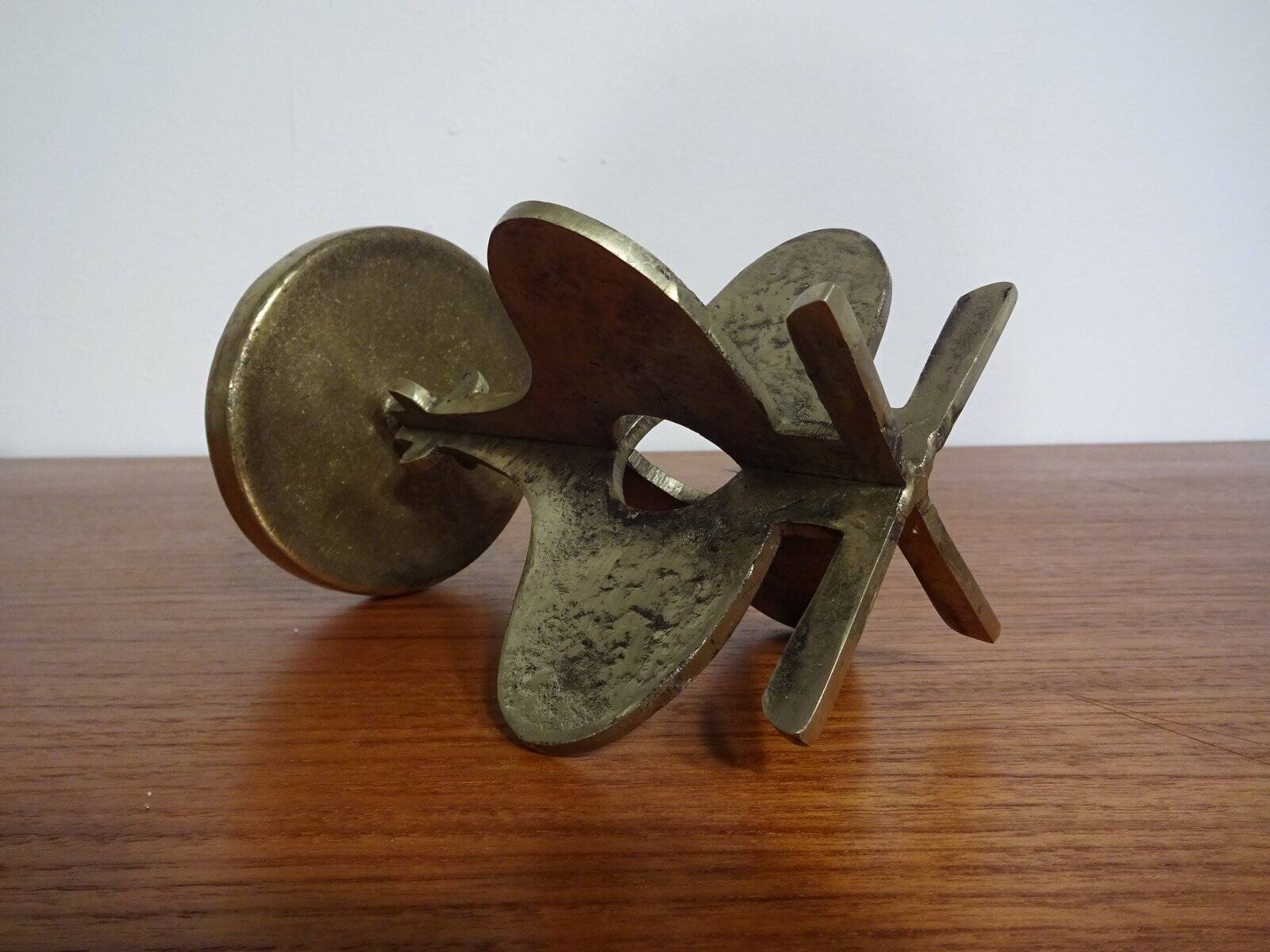 Brutalist Bronze Candleholder, 1960s