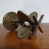 Brutalist Bronze Candleholder, 1960s