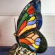 Stained glass butterfly lamp