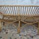 Vintage rattan bench 1960