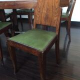 Art deco table and 6  chairs