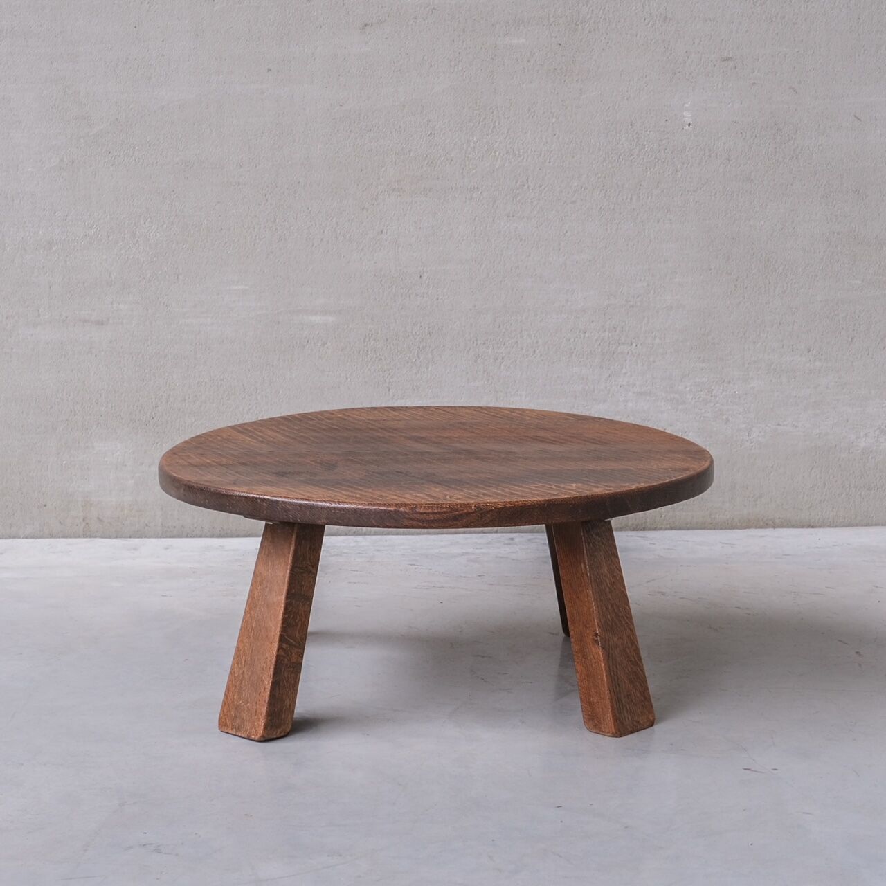 Brutalist oak mid-century dutch coffee table