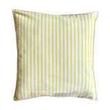 Cushion in yellow striped cotton sail ☐ 40 cm