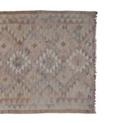 1970s Vintage Turkish Oushak Tribal Flat Woven Kilim Rug Runner 100 x 303 cm
