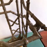 Bamboo imitation umbrella stand in enamelled cast iron circa 1930