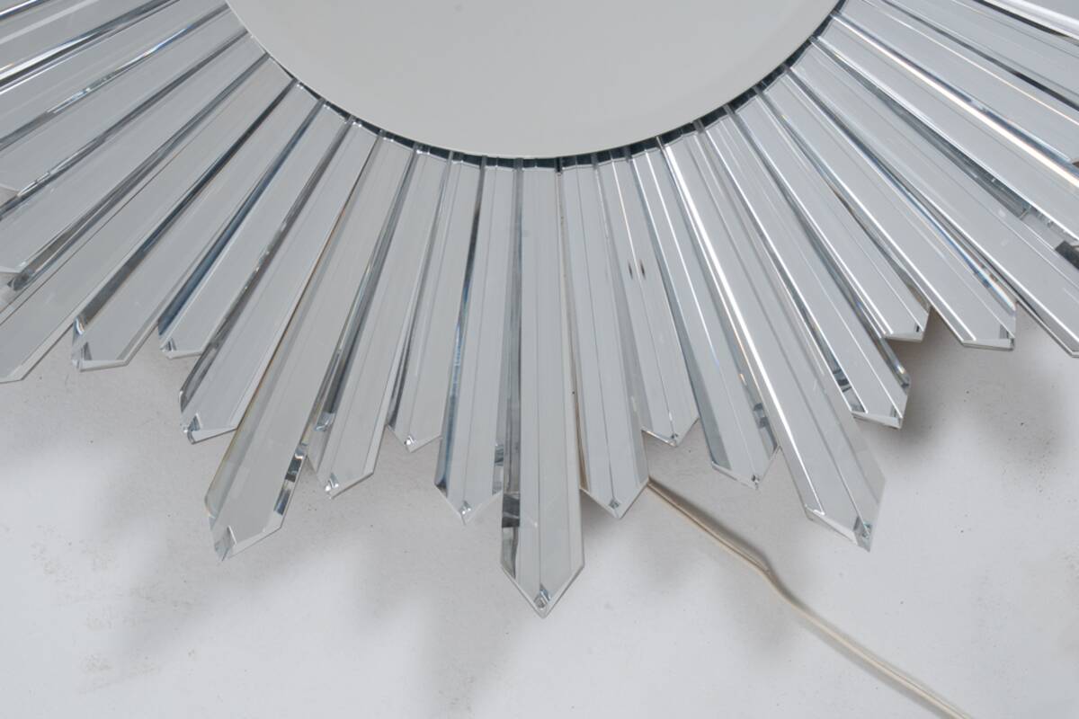Baccarat. “Star” mirror in crystal, backlit. 21st century.