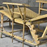 1960s rattan lounger