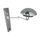 Wall lamp chromed metal 2 articulated arms
