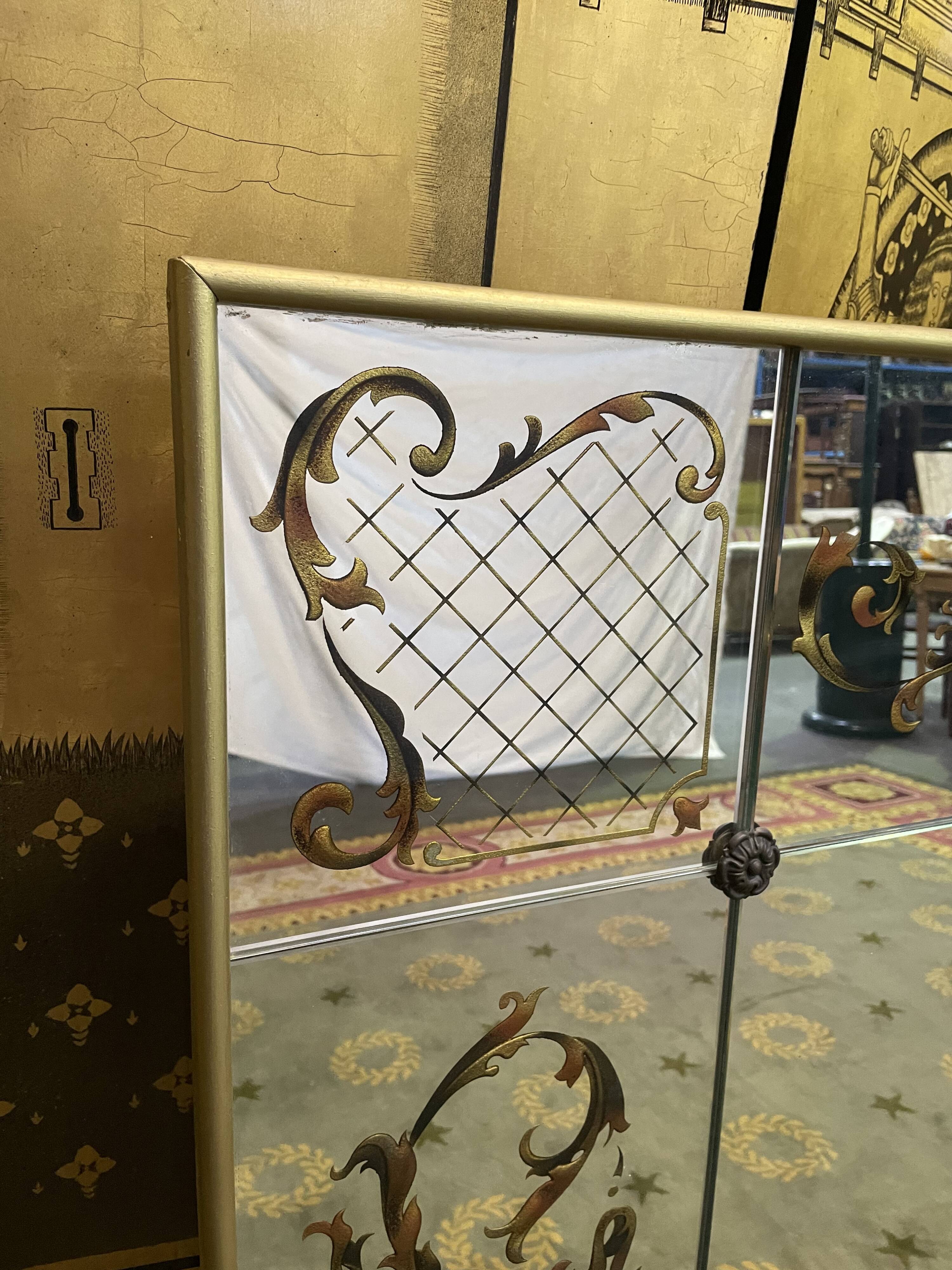 Bistro mirror - eglomised glass brasserie, 224x114 cm