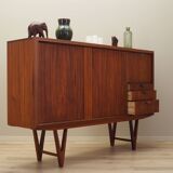 Buffet haut en teck, design danois, années 1960, designer : Kurt Østervig
