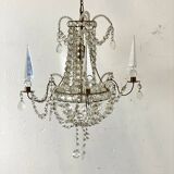 Early 20th century chandelier in bohemian crystal