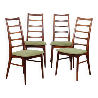 Suite de 4 chaises scandinaves en palissandre par Niels Koefoed