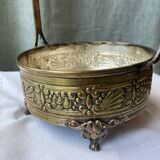 Vinaigriers ancien verre et métal ajouré