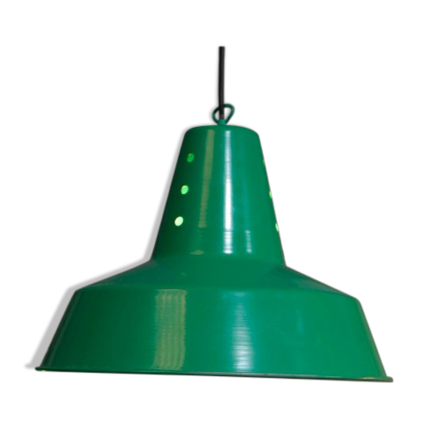Industrial lamp shed lampshade in green aluminum