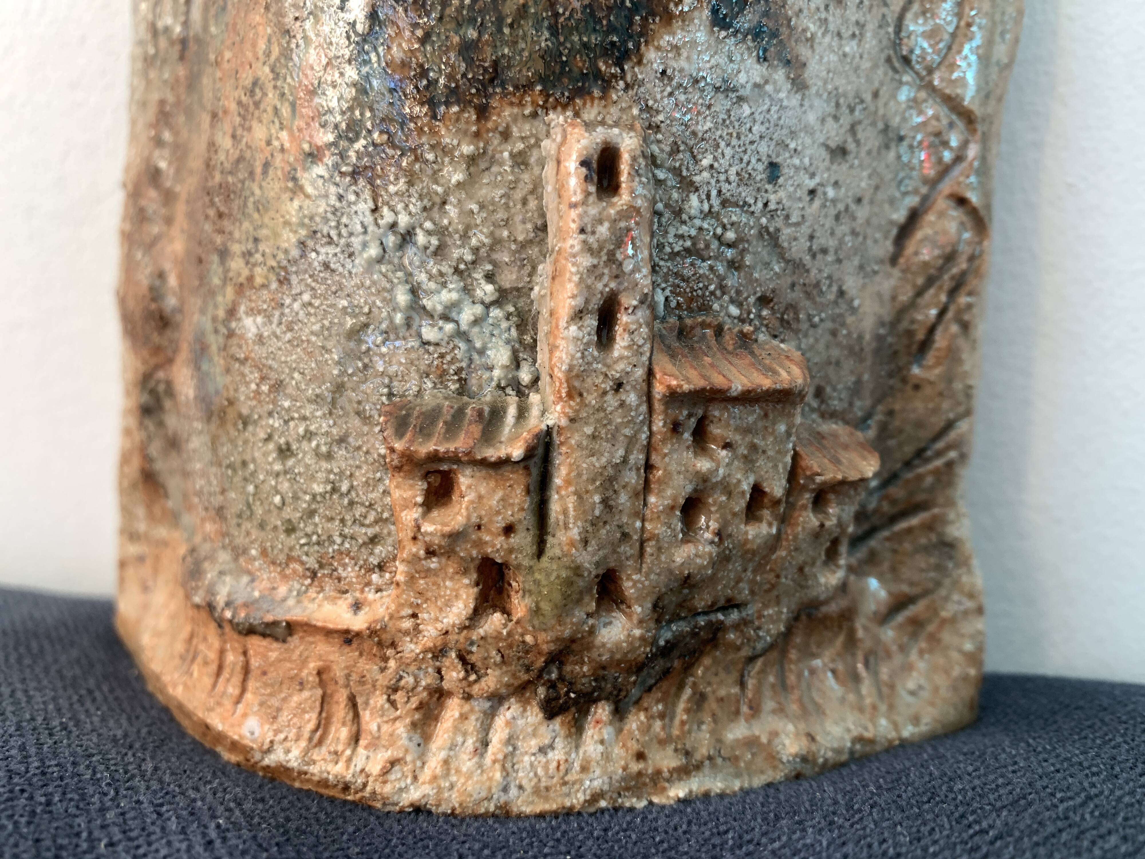 Bouquetiere or wall vase, ceramic by Volkoff, Vallauris