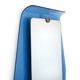 Mirror with blue glass frame by Cristal Art, 1950s