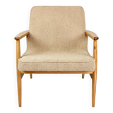 Beige boucle gfm63 lounge chair by J. Kedziorek, 1970s