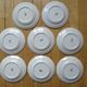 Kg luneville "réverbère" 8 dessert plates earthenware hand-painted flowers ø20.5cm