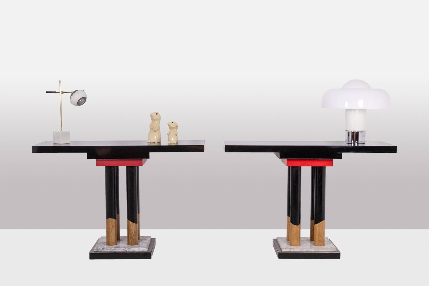 Pair of consoles. 1990s.