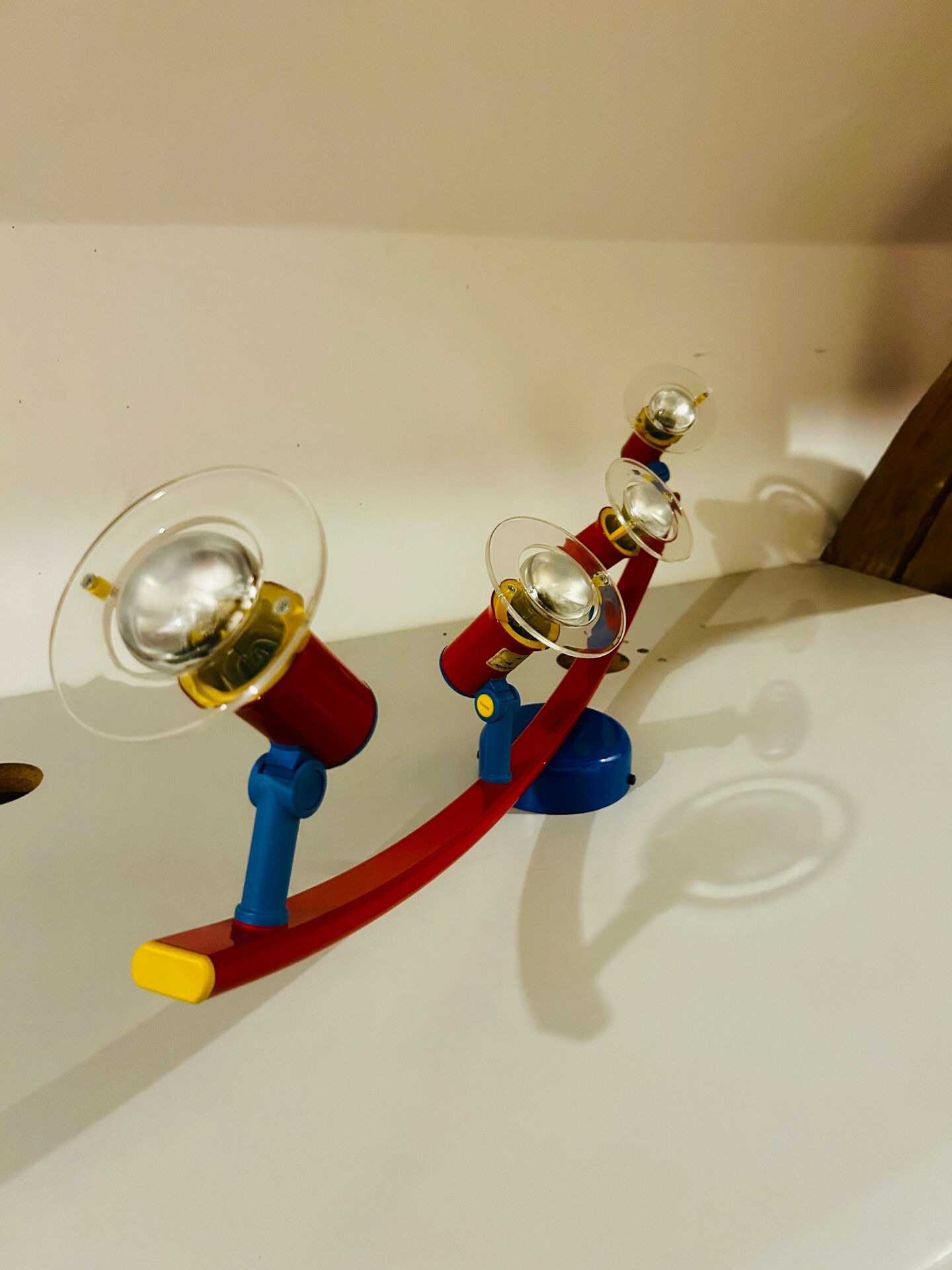 Ceiling light 4 Spots Shiny Vintage Germany 1980s