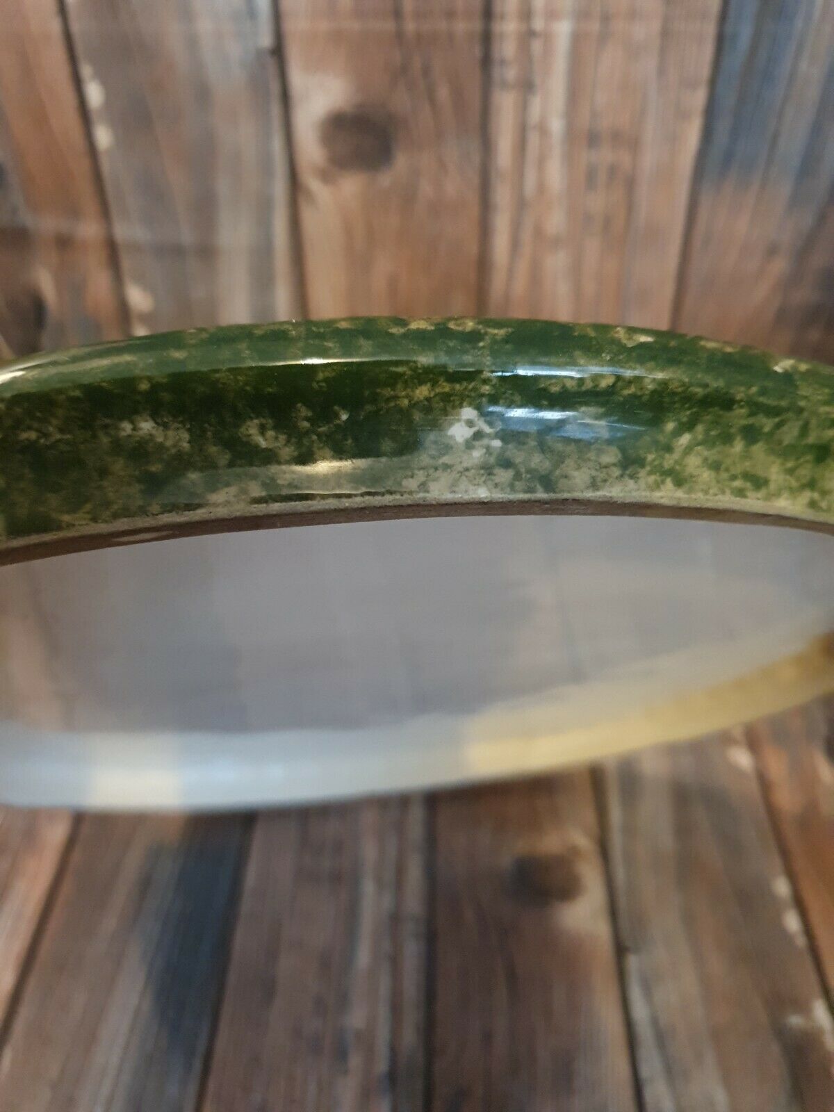 Terracotta dish with floral decoration