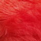 Round carpet in red moumoute style pelfran diameter 130cm vintage