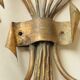 Palm Tree Wall Light in Patinated Gold Metal