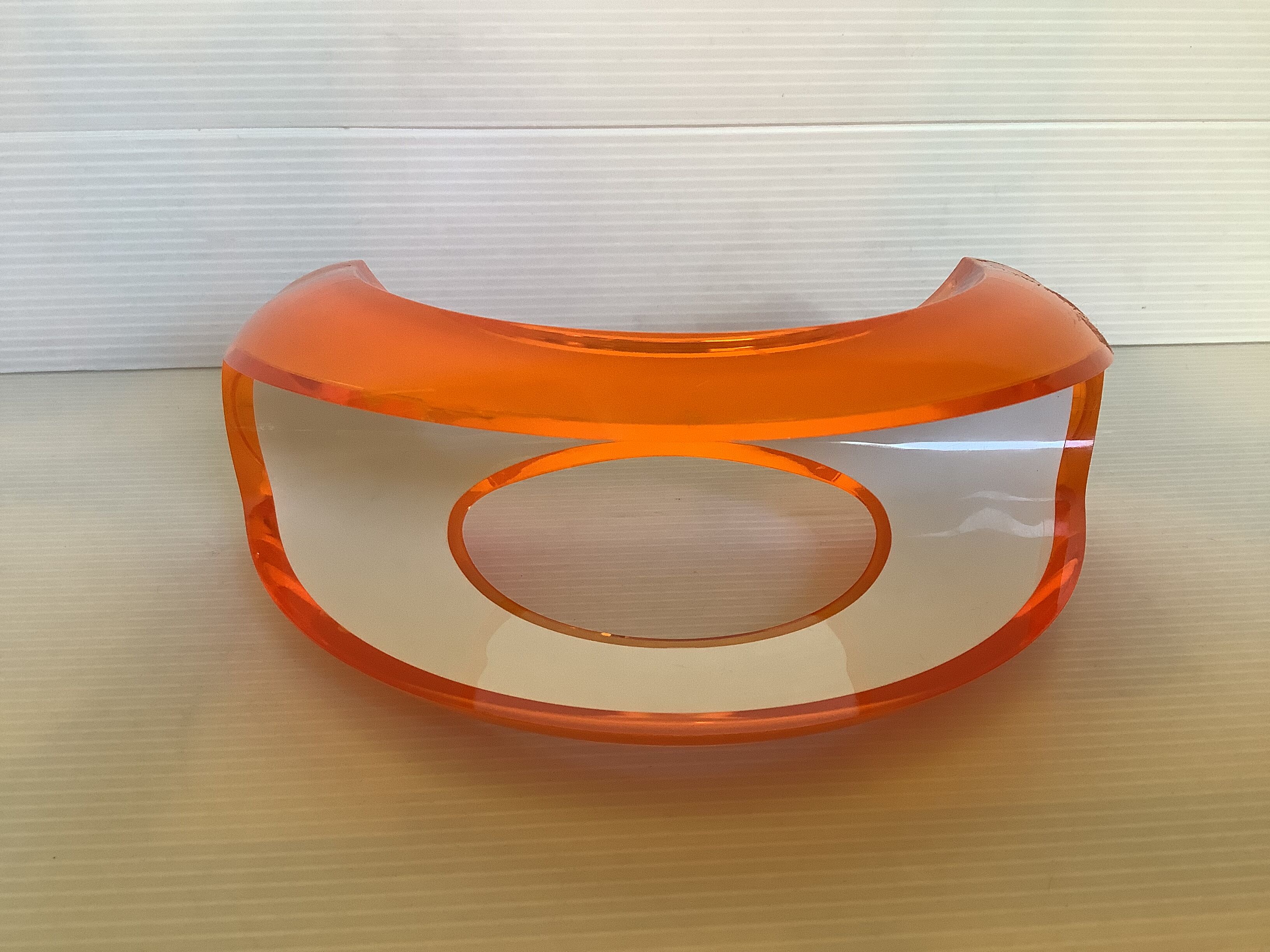 Orange and white mail rack Guzzini made in Italy