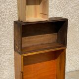 Vintage oak geometric drawer floor