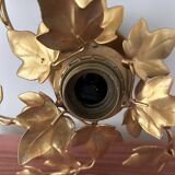 Wall light flower leaves in gold metal