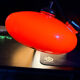 Suspension Space Age orange attribuée à Dijkstra Lampen