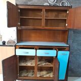 Kitchen sideboard in formica and vintage blue wood