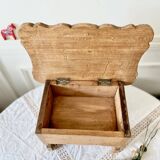 Petit banc coffre en bois vintage