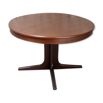 Table ronde en teck Baumann années 60