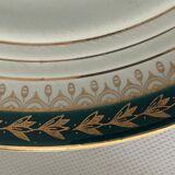 8 dessert plates in golden porcelain and saint Amand Ceranord