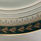 8 dessert plates in golden porcelain and saint Amand Ceranord
