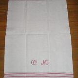 Set of 3 honeycomb towels, MD cross stitch monogram