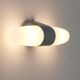 Double Bauhaus Wall Light Grey Wilhelm Wagenfeld by Linder Germany, 1950