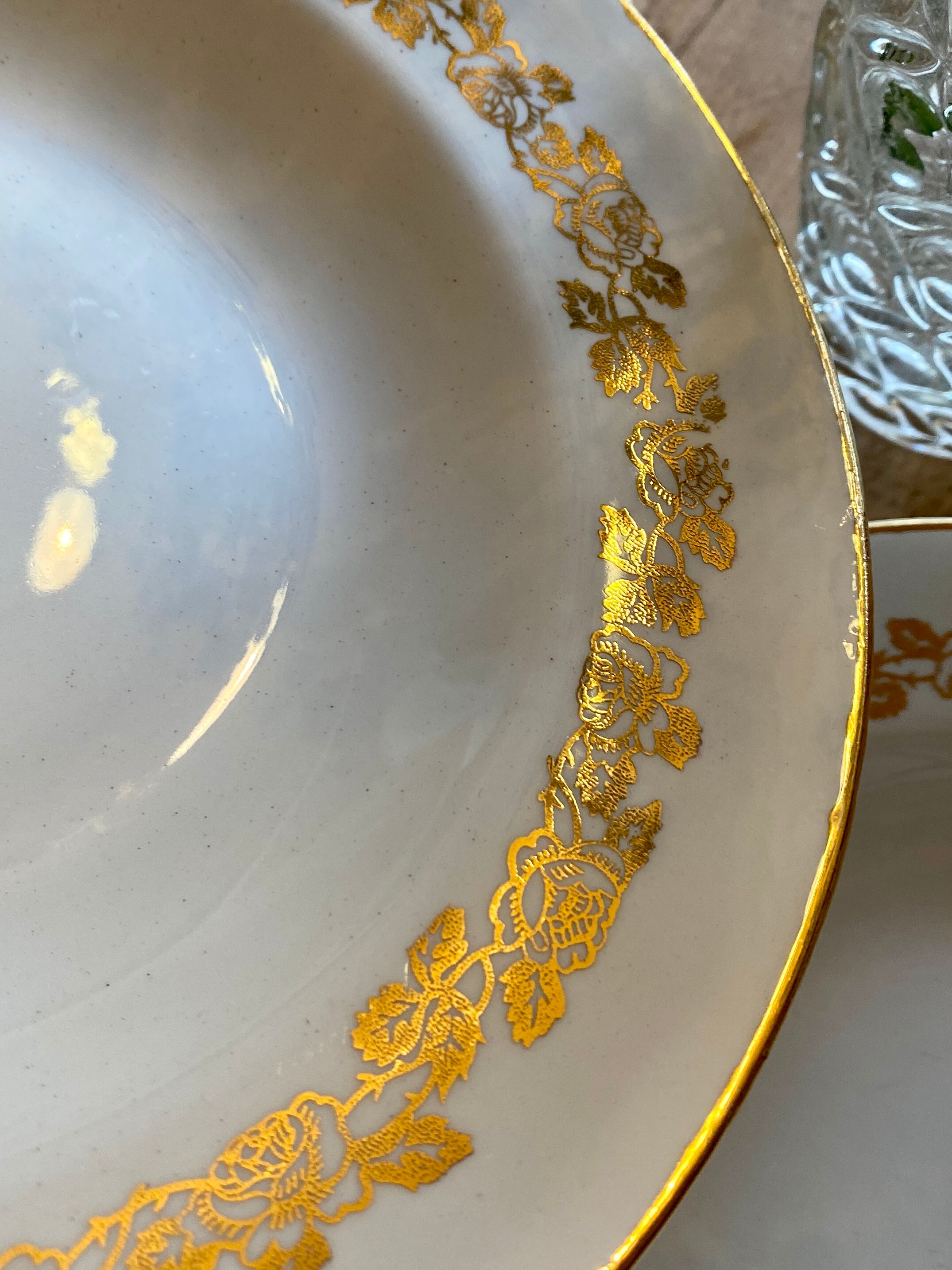 Set of 6 vintage hollow plates Moulin des Loups