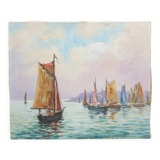 Old painting on canvas signed François Dandleuf
