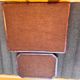 Lot of 2 leather trays